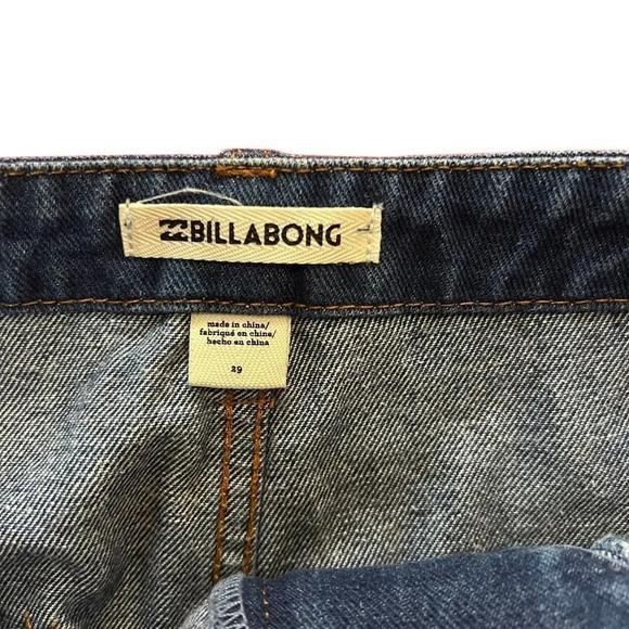 Billabong Live Simple Indigo Denim Skirt Dark Wash Size 29 - Picture 6 of 7